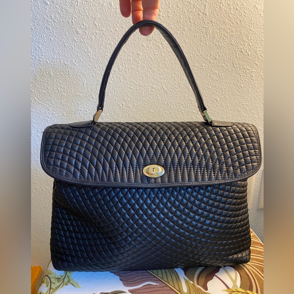 Bally Black Quilted Handbag/shoulder bag